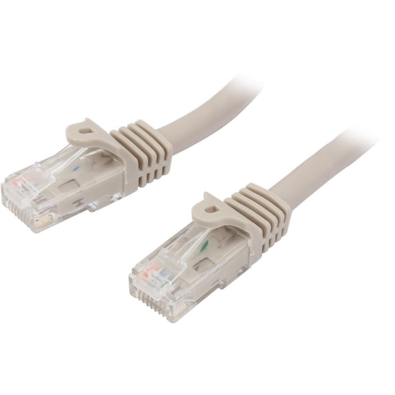 StarTech 50ft CAT6 Ethernet Cable - Gray CAT 6 Gigabit Ethernet Wire -250Mhz 100W PoE RJ45 UTP Network Patch Cord Snagless with Strain Relief (N6PATCH50GR)