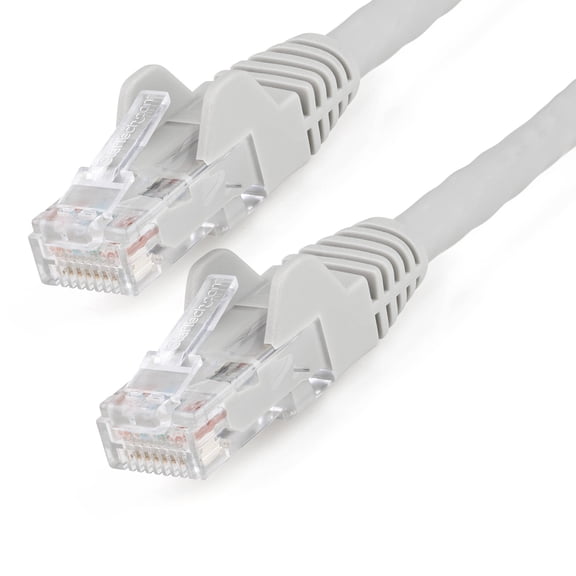 StarTech 6ft (1.8m) CAT6 Ethernet Cable - LSZH (Low Smoke Zero Halogen) - 10 Gigabit 250Mhz 100W PoE RJ45 UTP Network Patch Cord Snagless w/Strain Relief - Gray CAT 6, ETL Verified (N6LPATCH6GR)