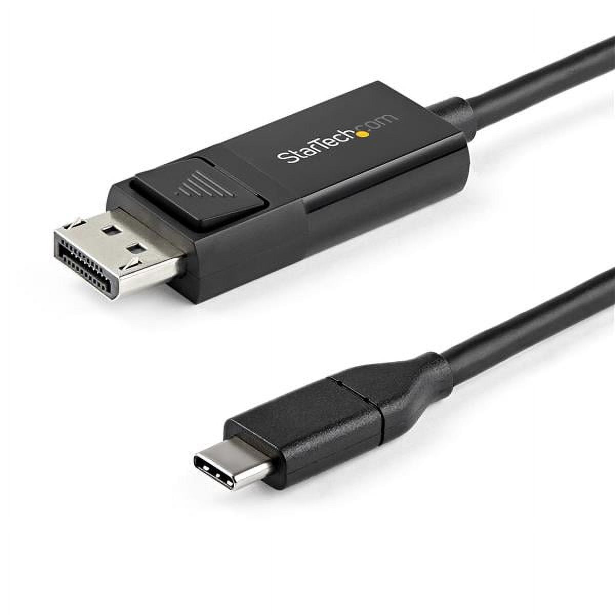 Startech.com 6ft (2m) C To Displayport 1.2 Cable 4k 60hz, Bidirectional Dp To Type-c Or Type-c To Dp Reversible Video Adapter Cable, Hbr2/hdr, Type C / Thunderbolt 3 Monitor Cable - 4k Type-c To