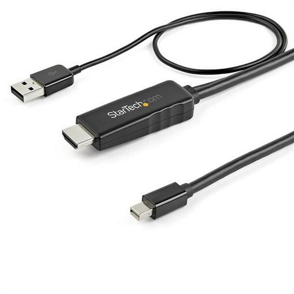 Startech.com 6ft (2m) Hdmi To Mini Displayport Cable 4k 30hz, Active Hdmi To Mdp Adapter Converter Cable With Audio, Powered, Mac & Windows, Hdmi Male To Mdp Male Video Adapter Cable - Hdmi To