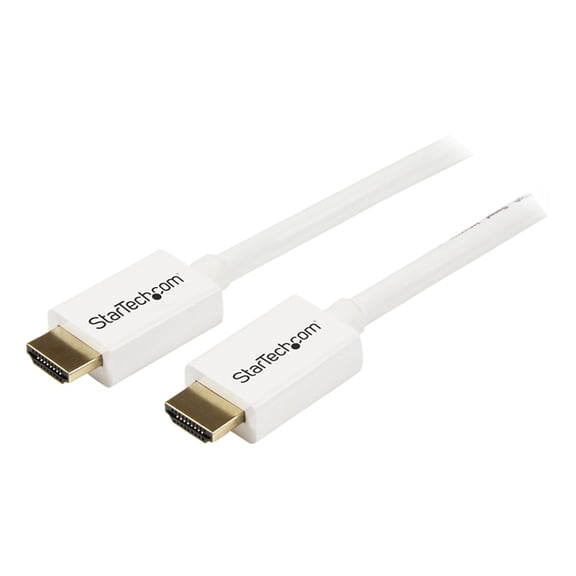 Startech.com 7m 23 Ft White Cl3 In-wall High Speed Hdmi Cable - Ultra Hd 4k X 2k Hdmi Cable - Hdmi To Hdmi M/m - Audio/video, Gold-plated (hd3mm7mw) - Hdmi Cable - Hdmi Male To Hdmi Male - 23 Ft -
