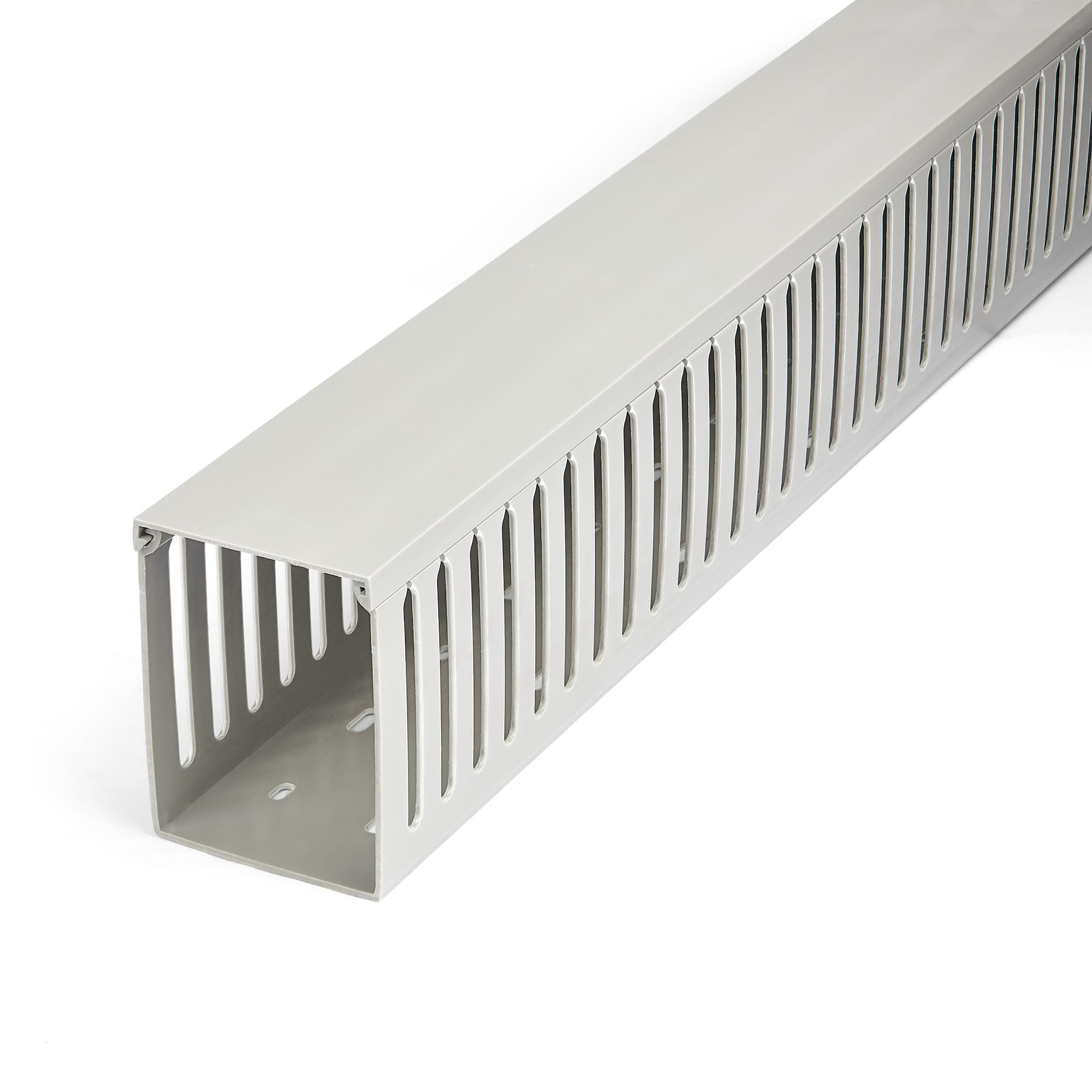 Startech.com Open Slot Cable Management Raceway With Cover, 3"(75mm)w X 3-7/8"(10cm)h, 6.5ft(2m) Length, 1/4"(8mm) Slots, Pvc Network Cord Hider/wall Wire Duct, Max 240 Cables, Ul Listed - Ul94 V0