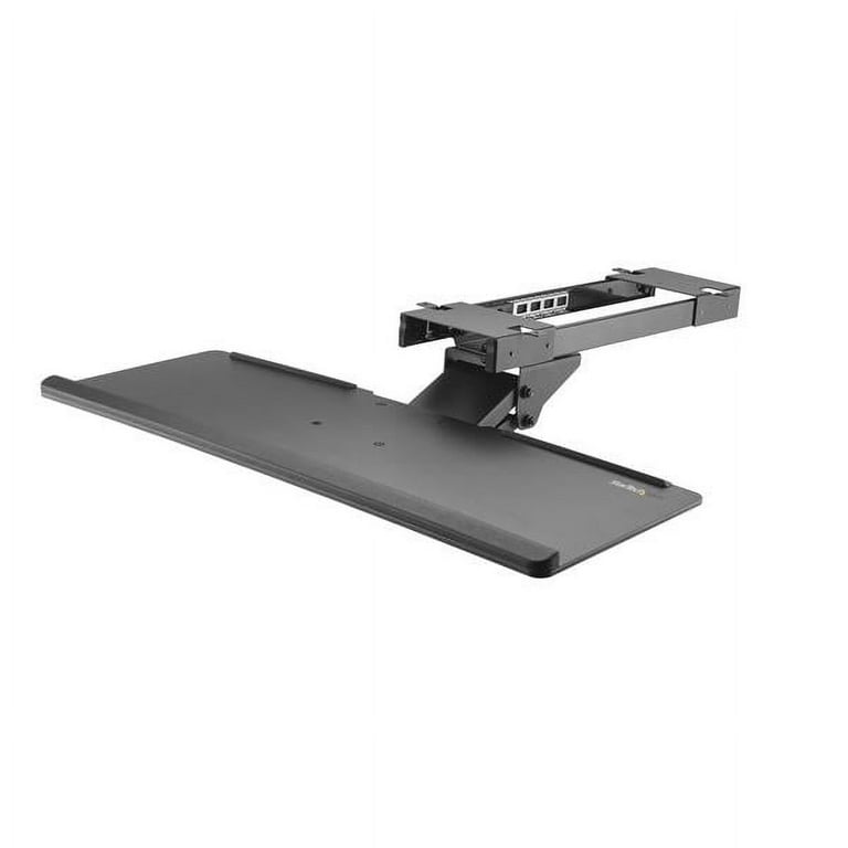 Startech Under Desk mount Keyboard Tray 26.4 Wide Adjustable Ergonomic Slide out Keyboard Shelf With Tilt And Swivel kbtrayadj Keyboard Drawer Under desk Mountable Black For P n Walmart