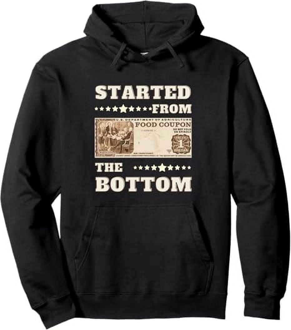 Started From Bottom Food Stamp Coupon stars Fanny 90s Pullover Hoodie