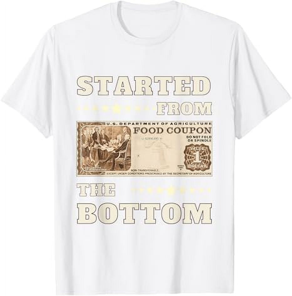 Started From Bottom Food Stamp Coupon stars Fanny 90s TShirt