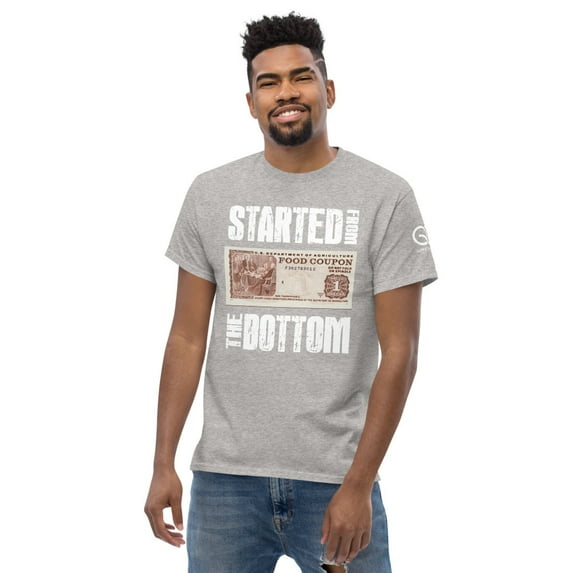 Started from the bottom now we're here Men's classic tee (Sport Grey, L)