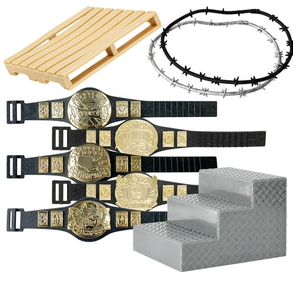 Starter Accessory Set for WWE & AEW Wrestling Action Figures [Version 2]