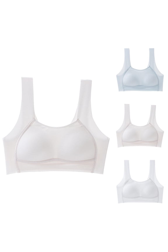 Starter Bra Girls Sports Bra Girls Underwear Teenage No Wire Bras Comfortable Seamless Bralette for School Daily Wear for Ages 12 to 18