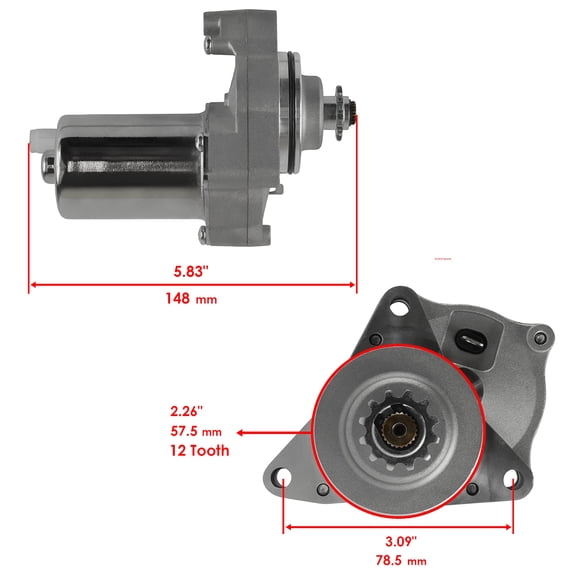 Starter Compatible with Most Chinese 50cc 70cc 90cc 110cc 125cc Dirt Bikes, Pit Bike and Tao Tao ATV 19575 CG100