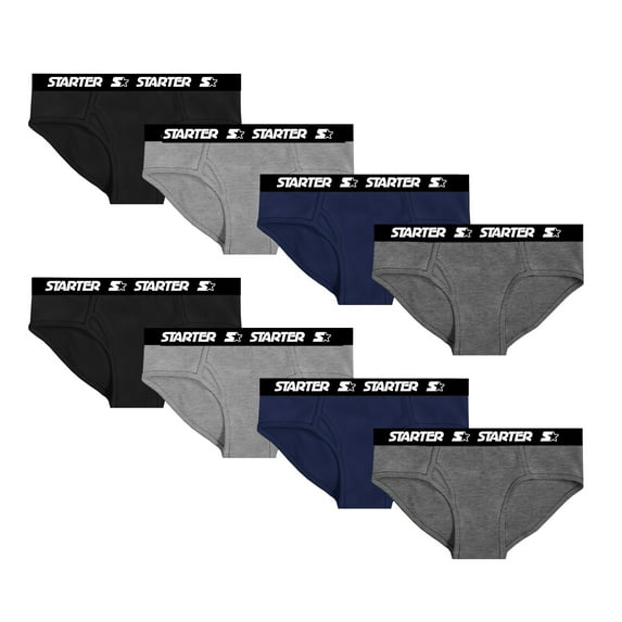 Starter Cotton Mens Briefs Breathable Underwear for Men, Black/Royal/Chg/Lhg XL 8-Pack