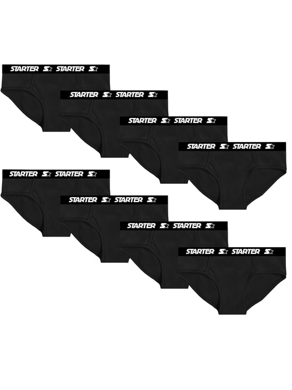 Cotton Mens Briefs Breathable Underwear for Men, Black Small 8-Pack