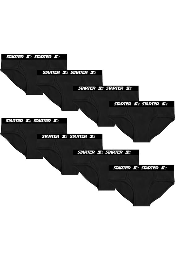 Cotton Mens Briefs Breathable Underwear for Men, Black Small 8-Pack
