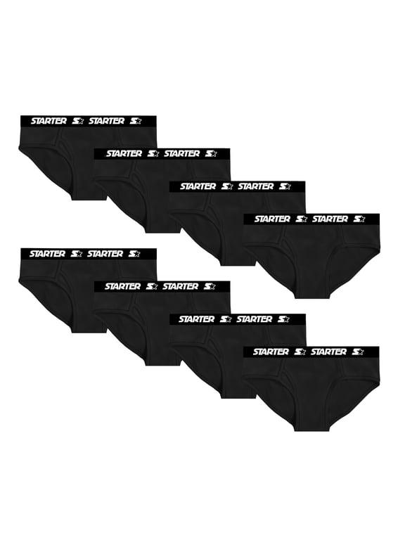 Cotton Mens Briefs Breathable Underwear for Men, Black XL 8-Pack