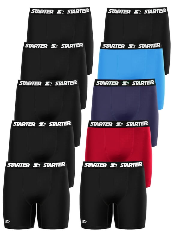 Starter Cotton Mens Briefs Breathable Underwear for Men, Large Mutli-Color 10-Pack