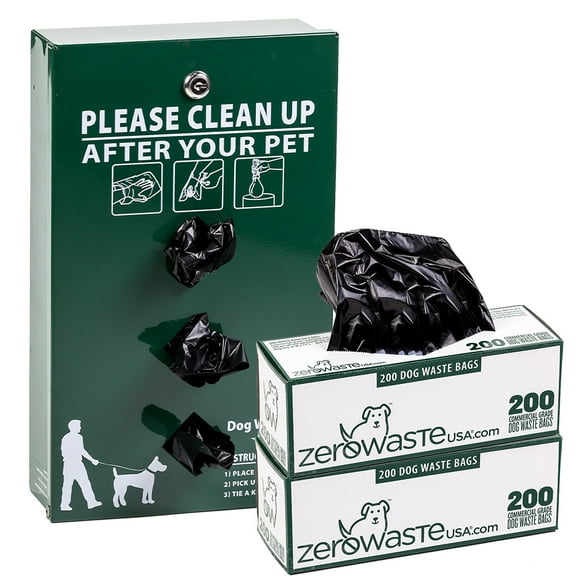Starter Dog Waste Station / Roll Bag System (Black)