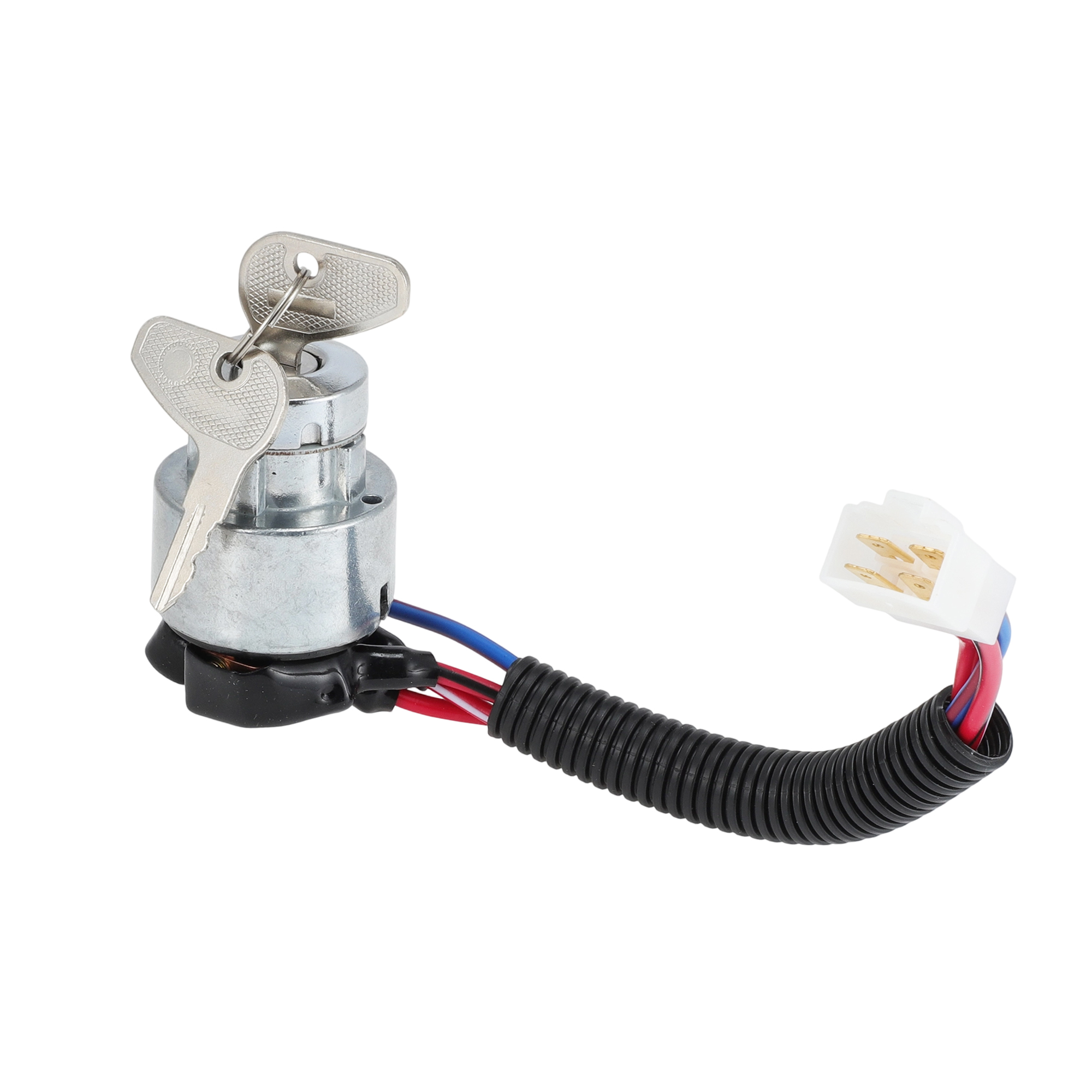 Starter Ignition Switch with Key for Kubota Tractor L2501 L2600 L2800 L3000 L3200 L3400 L3700 L3800 L4300 L4400 MX4700 MX5000 MX5100 Replace TC02031820/TC02031822/3497644