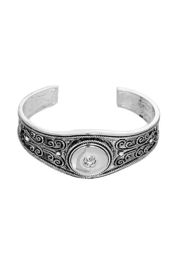 Starter Interchangeable Snap Cuff Bangle Bracelet Fits 18mm/20mm Snap Buttons