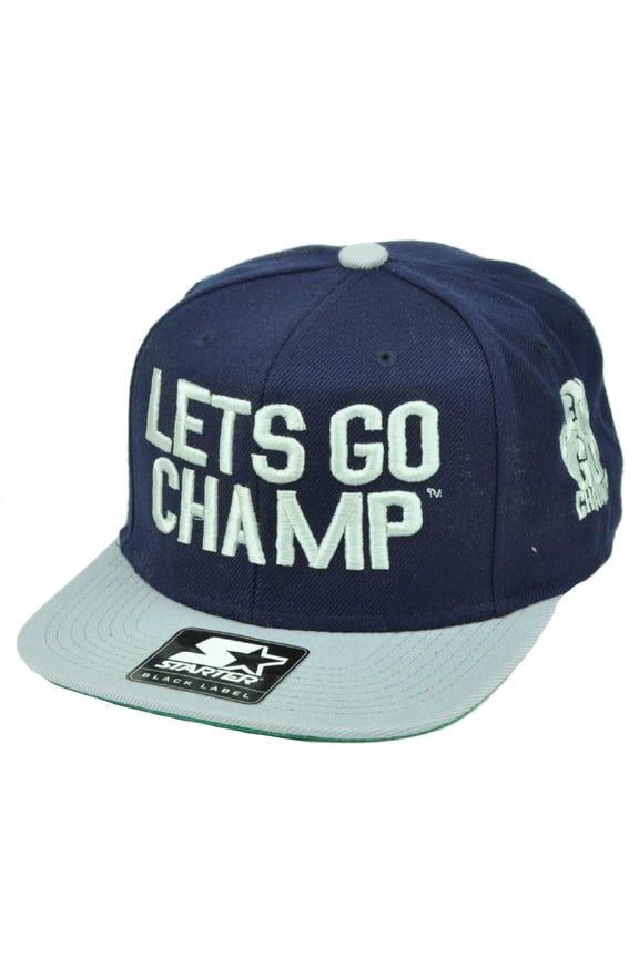 Lets Go Champ Shannon Cannon Brigs Navy Blue Gray Snapback Hat Cap Boxer