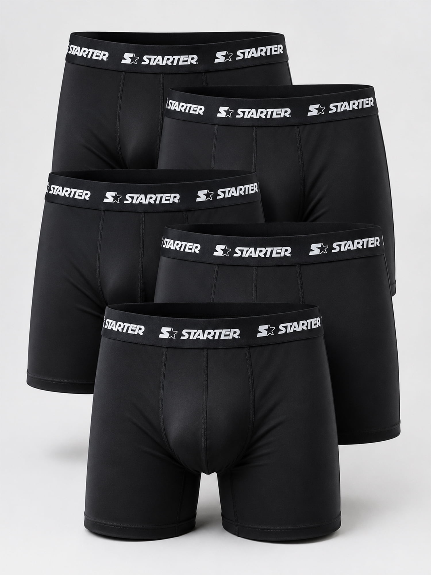Starter Men’s Active Performance Boxer Briefs, 5-Pack, Sizes S-XL
