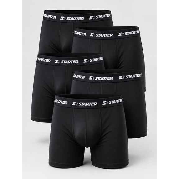 Starter Men’s Active Performance Boxer Briefs, 5-Pack, Sizes S-XL