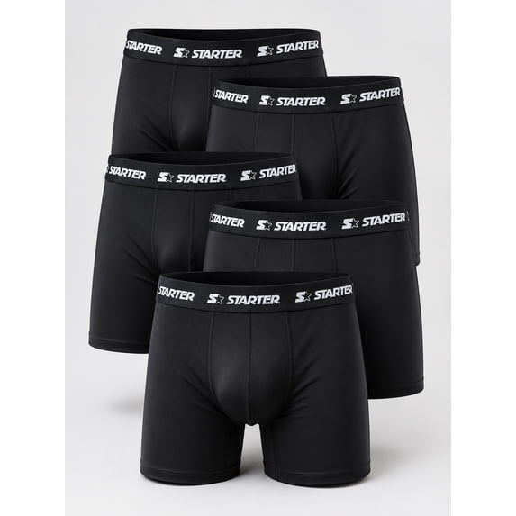 Starter Men’s Active Performance Boxer Briefs, 5-Pack, Sizes S-XL