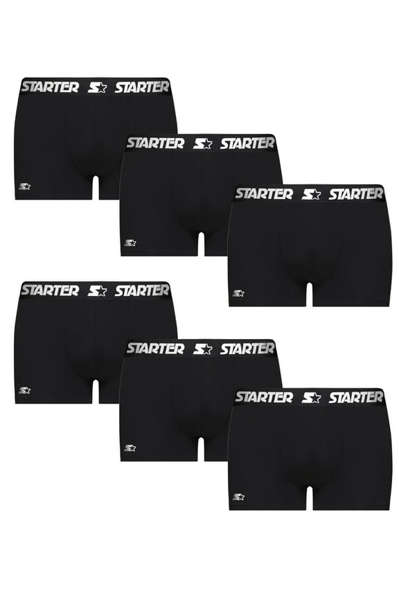 Men’s Breathable Cotton Underwear Boxers, Black (6 Pack)
