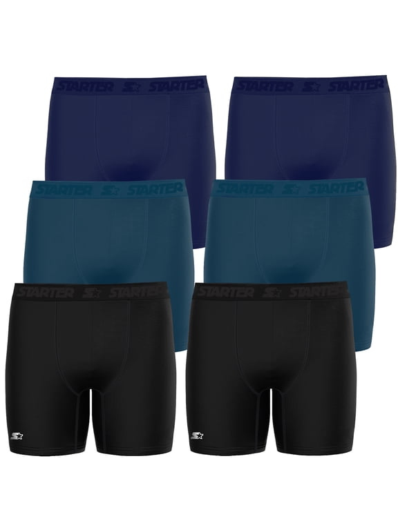Men’s Breathable Polyester Boxer Brief, Multicolor (6 Pack)