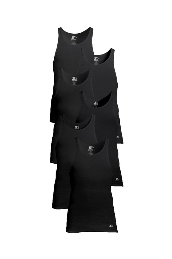 Men's Breathable Tagless Tank Top Under Shirts, 6-Pack