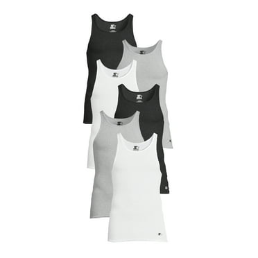 Starter Men's Breathable Tagless Tank Top Under Shirts, 6-Pack