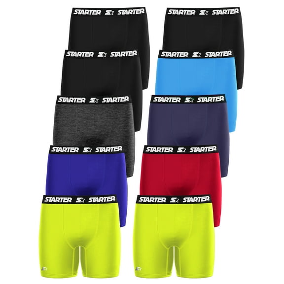 Starter Men's Cotton Briefs, Breathable Underwear, Multi-Color (10 Per Pack)