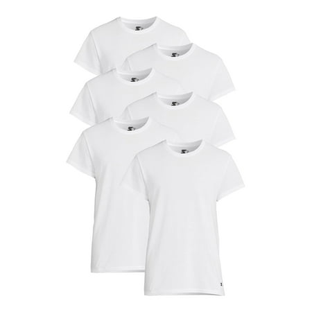 Starter Men's Crewneck Tees with Short Sleeves, 6-Pack