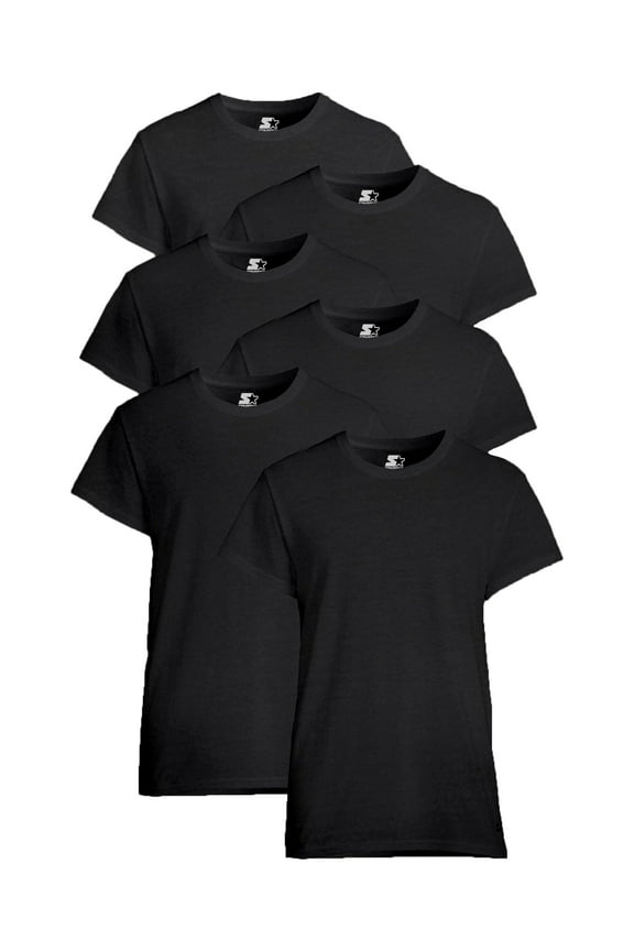 Men's Crewneck Tees with Short Sleeves, 6-Pack