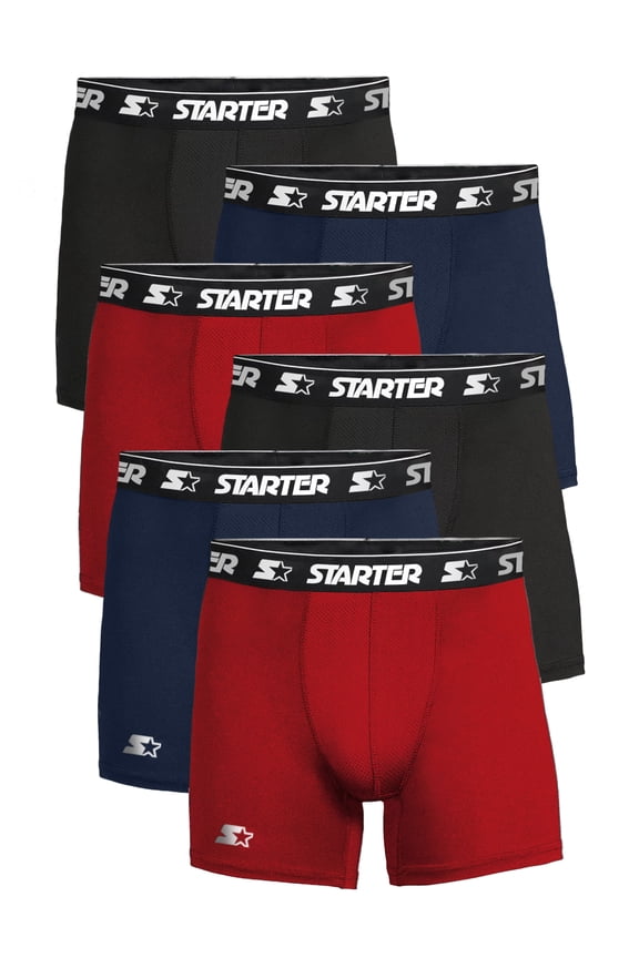 Men’s Features Cotton Boxer Briefs, Multicolor (6 Pack)