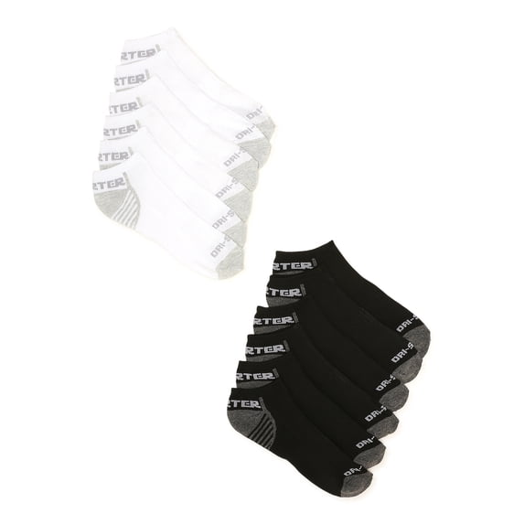 Starter Men's Half Cushion No Show Socks, 12-Pack