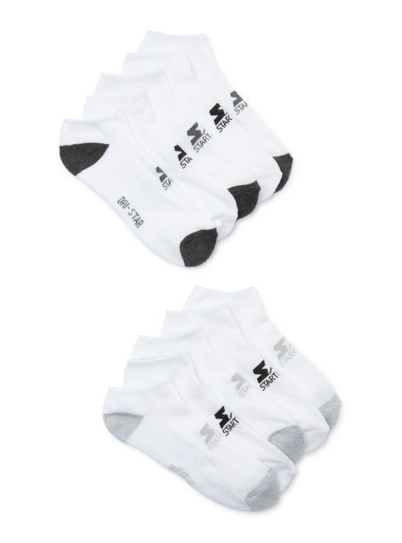 Starter Men's Logo Top No Show Socks, 10-Pack
