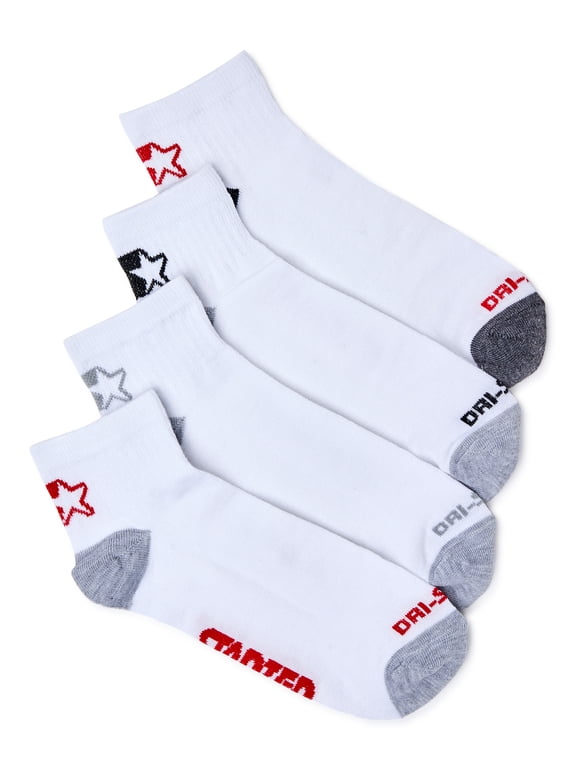Men's Starter Logo Dri-Star Quarter Socks, 4-Pack