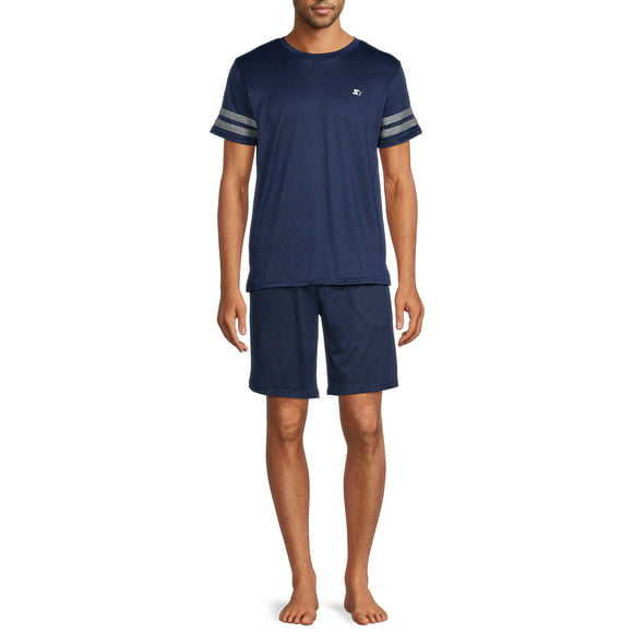 Starter Men’s Super Soft Lounge Colorblocked Tee and Shorts Set, 2-Piece