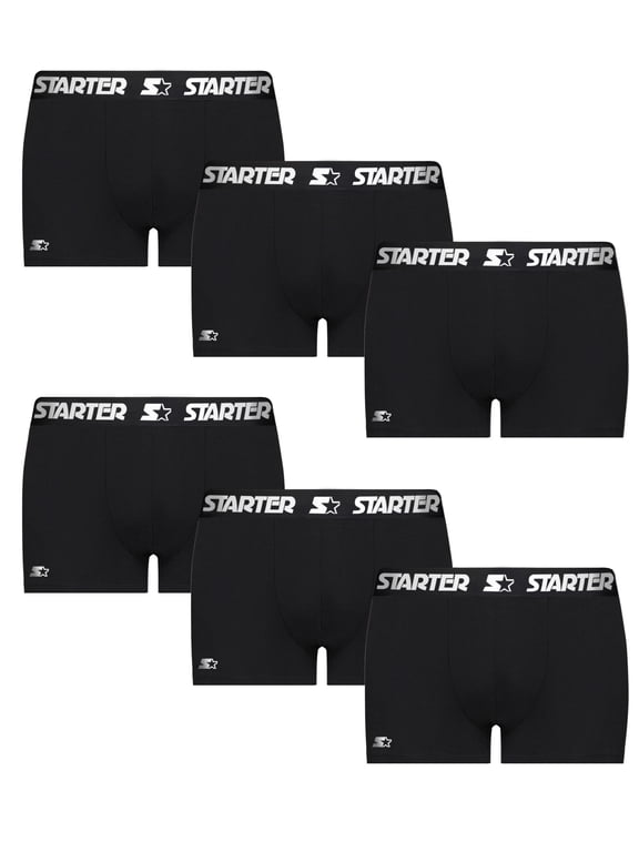 Men’s Trunks Breathable Cotton Underwear Boxers for Men, Black XL 6-Pack