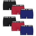 thumbnail image 1 of Starter Men’s Trunks Breathable Cotton Underwear Boxers for Men, Royal/Red/Black Large 6-Pack, 1 of 7
