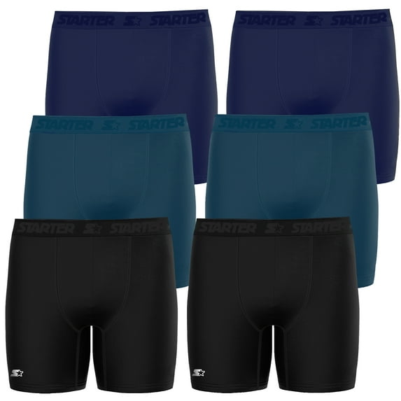 Starter Men’s and Big Men’s Active Performance Boxer Briefs, 6-Pack, Sizes S-5X