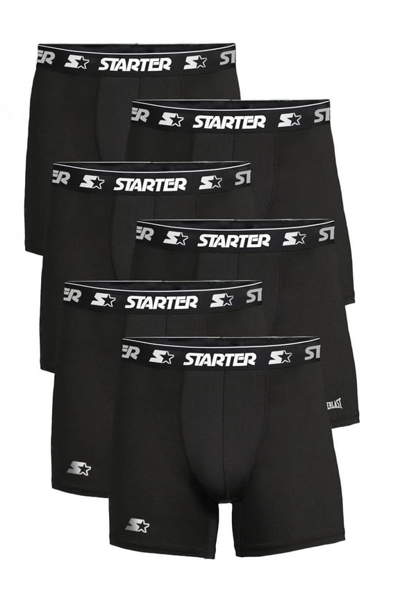 Men’s and Big Men’s Active Performance Boxer Briefs, 6-Pack, Sizes S-5X