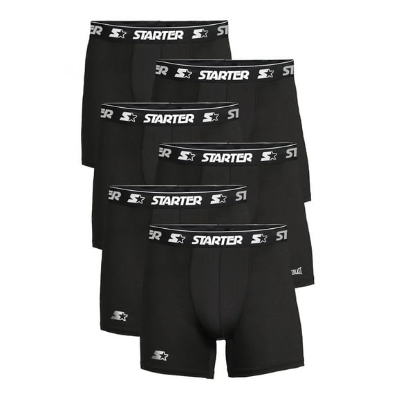 Starter Men’s and Big Men’s Active Performance Boxer Briefs, 6-Pack, Sizes S-5X