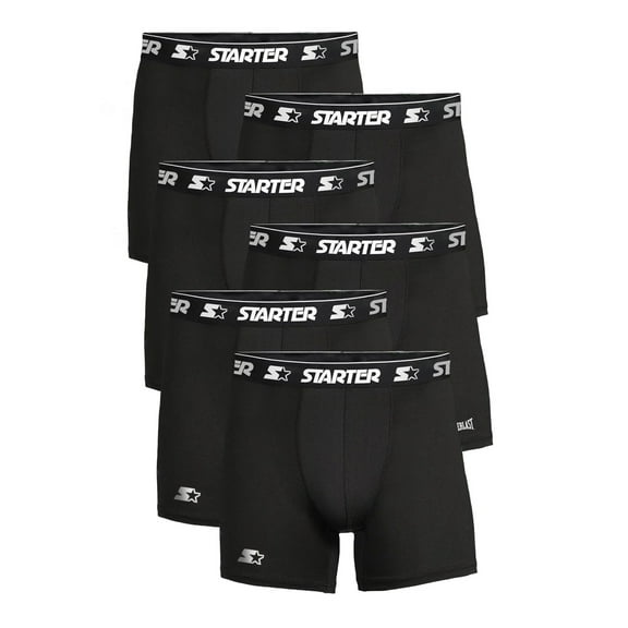 Starter Men’s and Big Men’s Active Performance Boxer Briefs, 6-Pack, Sizes S-5X