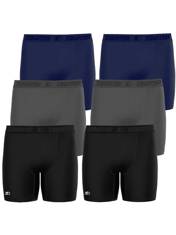 Men’s and Big Men’s Active Performance Boxer Briefs, 6-Pack, Sizes S-5X