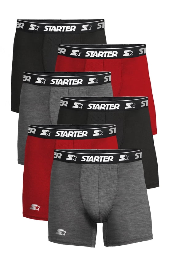 Men’s and Big Men’s Active Performance Boxer Briefs, 6-Pack, Sizes S-5X
