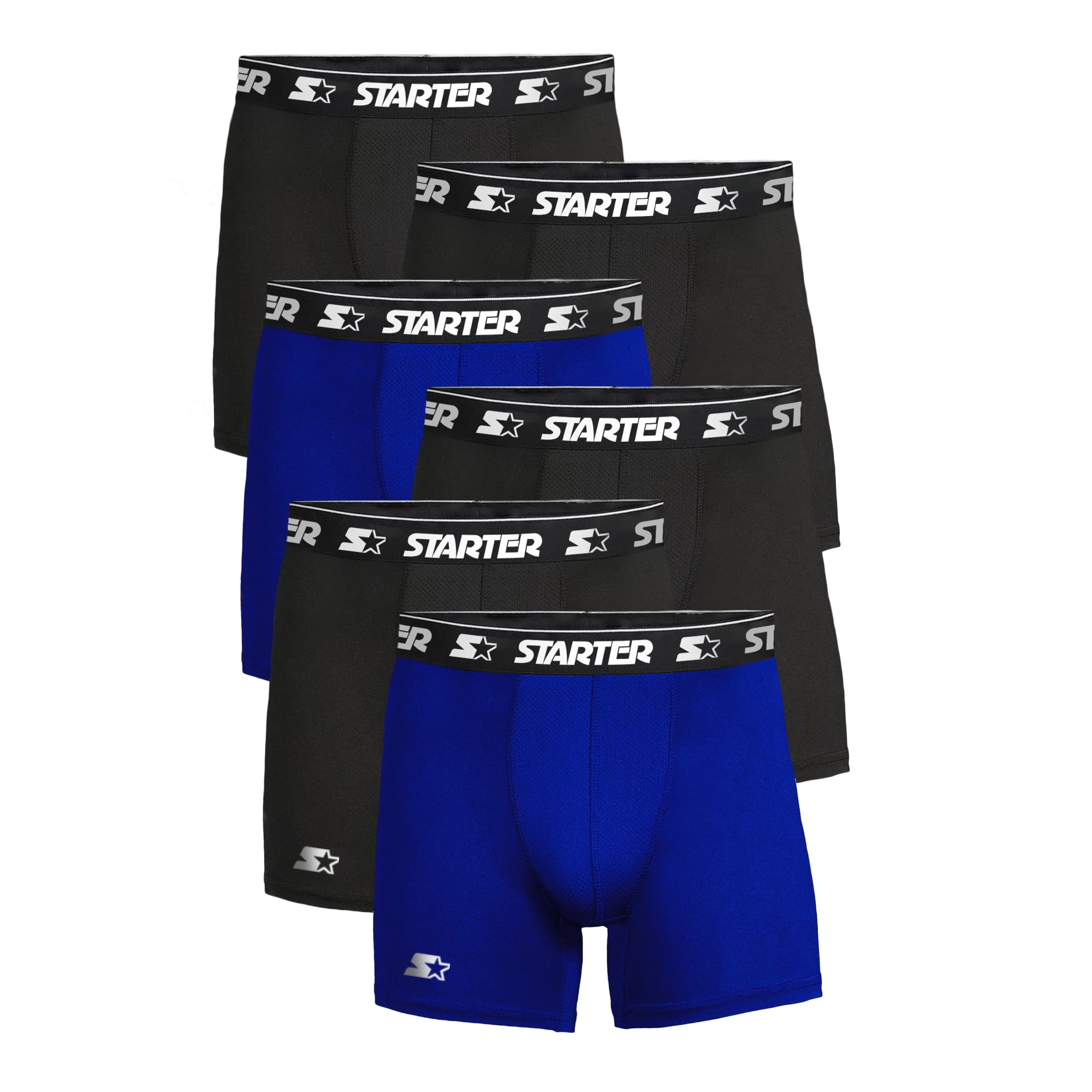 Starter Men’s and Big Men’s Active Performance Boxer Briefs, 6-Pack, Sizes S-5X