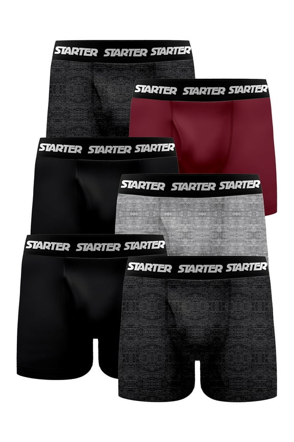 Men's and Big Men’s Stretch Cotton Boxer Briefs, 6-Pack, Sizes S-5X