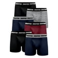 thumbnail image 1 of Starter Men's and Big Men’s Stretch Cotton Boxer Briefs, 6-Pack, Sizes S-5X, 1 of 7