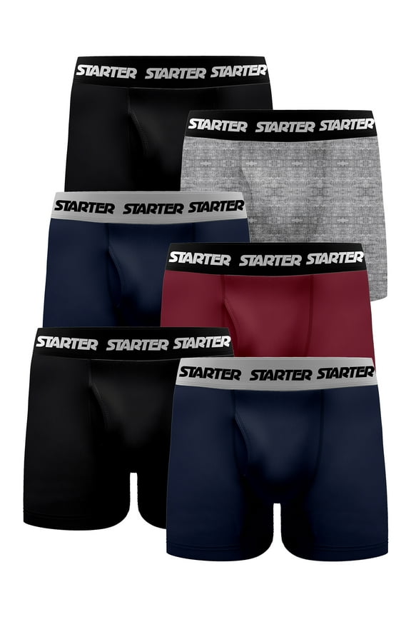 Men's and Big Men’s Stretch Cotton Boxer Briefs, 6-Pack, Sizes S-5X