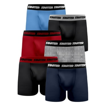 Starter Men's and Big Men’s Stretch Cotton Boxer Briefs, 6-Pack, Sizes S-5X
